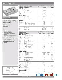 Datasheet SK74DGL063 manufacturer Semikron