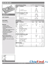 Datasheet SK80GB063 manufacturer Semikron