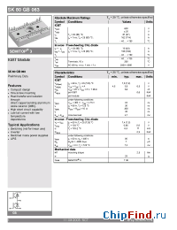 Datasheet SK80GB063T manufacturer Semikron