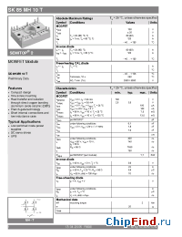 Datasheet SK85MH10T manufacturer Semikron