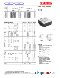 Datasheet SKD50/12 manufacturer Semikron