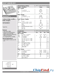 Datasheet SKiiP28AHB16V1 производства Semikron