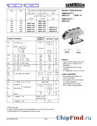 Datasheet SKKD15/08 manufacturer Semikron