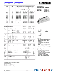 Datasheet SKKD81/06 manufacturer Semikron