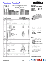 Datasheet SKKT27B08D manufacturer Semikron