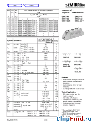 Datasheet SKKT42B08D manufacturer Semikron