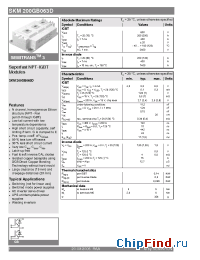 Datasheet SKM200GB063D manufacturer Semikron