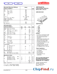 Datasheet SKM253B020 manufacturer Semikron