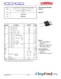 Datasheet SKR47F15 manufacturer Semikron