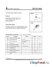Datasheet BT137-600 manufacturer SemiWell