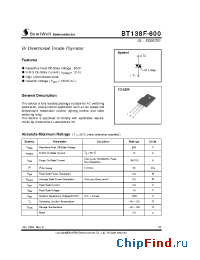 Datasheet BT138F-600 manufacturer SemiWell