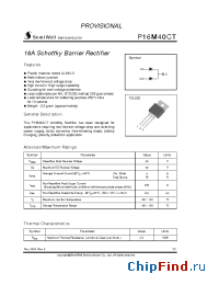 Datasheet P16M40CT manufacturer SemiWell