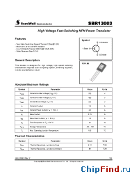 Datasheet SBR13003 manufacturer SemiWell