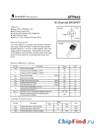 Datasheet SFP640 manufacturer SemiWell
