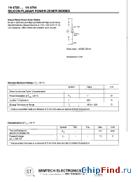 Datasheet 1N4734 manufacturer Semtech