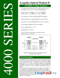 Datasheet ACS405CS manufacturer Semtech