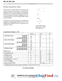 Datasheet BC546 manufacturer Semtech