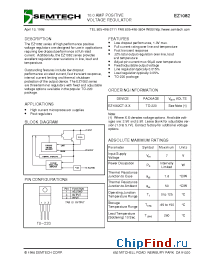 Datasheet EZ1082CT-3.3 производства Semtech