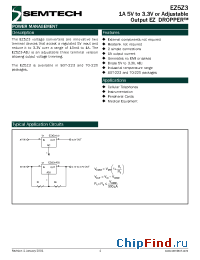 Datasheet EZ5Z3-SADJ производства Semtech