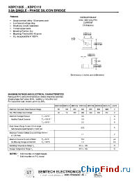 Datasheet KBPC106 manufacturer Semtech