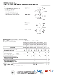 Datasheet KBPC1504 manufacturer Semtech