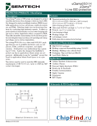Datasheet uClamp0501H производства Semtech