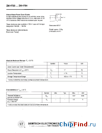 Datasheet ZM4733 manufacturer Semtech