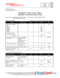 Datasheet JAN1N5618 manufacturer Sensitron