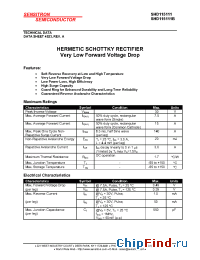 Datasheet SHD115111 manufacturer Sensitron