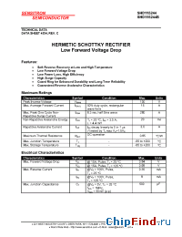 Datasheet SHD115244 manufacturer Sensitron