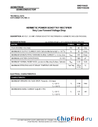 Datasheet SHD115422 manufacturer Sensitron