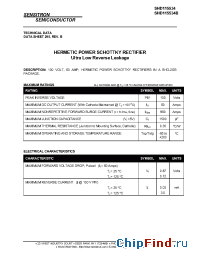 Datasheet SHD115534 manufacturer Sensitron