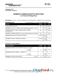 Datasheet SHD116022 manufacturer Sensitron