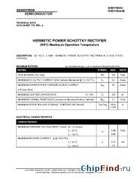Datasheet SHD116044 manufacturer Sensitron