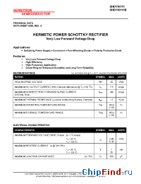 Datasheet SHD116111B manufacturer Sensitron