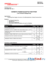 Datasheet SHD116146 manufacturer Sensitron