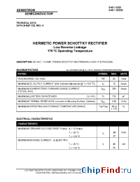 Datasheet SHD116223 manufacturer Sensitron