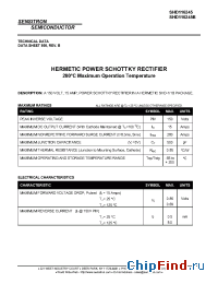 Datasheet SHD116245 manufacturer Sensitron