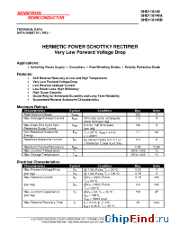 Datasheet SHD118146 manufacturer Sensitron