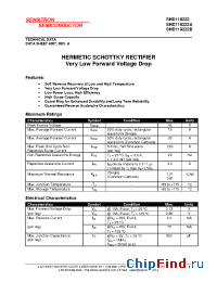 Datasheet SHD118222 manufacturer Sensitron