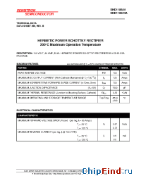 Datasheet SHD118544 manufacturer Sensitron