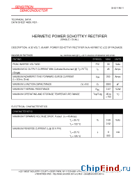 Datasheet SHD119511 manufacturer Sensitron