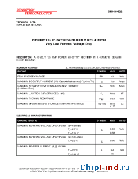 Datasheet SHD119622 manufacturer Sensitron