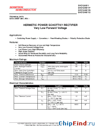 Datasheet SHD124611N manufacturer Sensitron