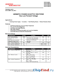 Datasheet SHD124622 manufacturer Sensitron