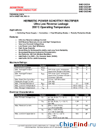 Datasheet SHD126234N manufacturer Sensitron