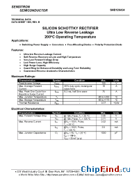 Datasheet SHD126434 manufacturer Sensitron