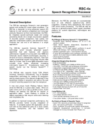 Datasheet C-4256 manufacturer Sensory