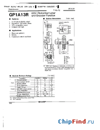 Datasheet GP1A13R manufacturer SHARP