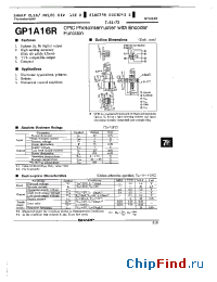 Datasheet GP1A16R manufacturer SHARP